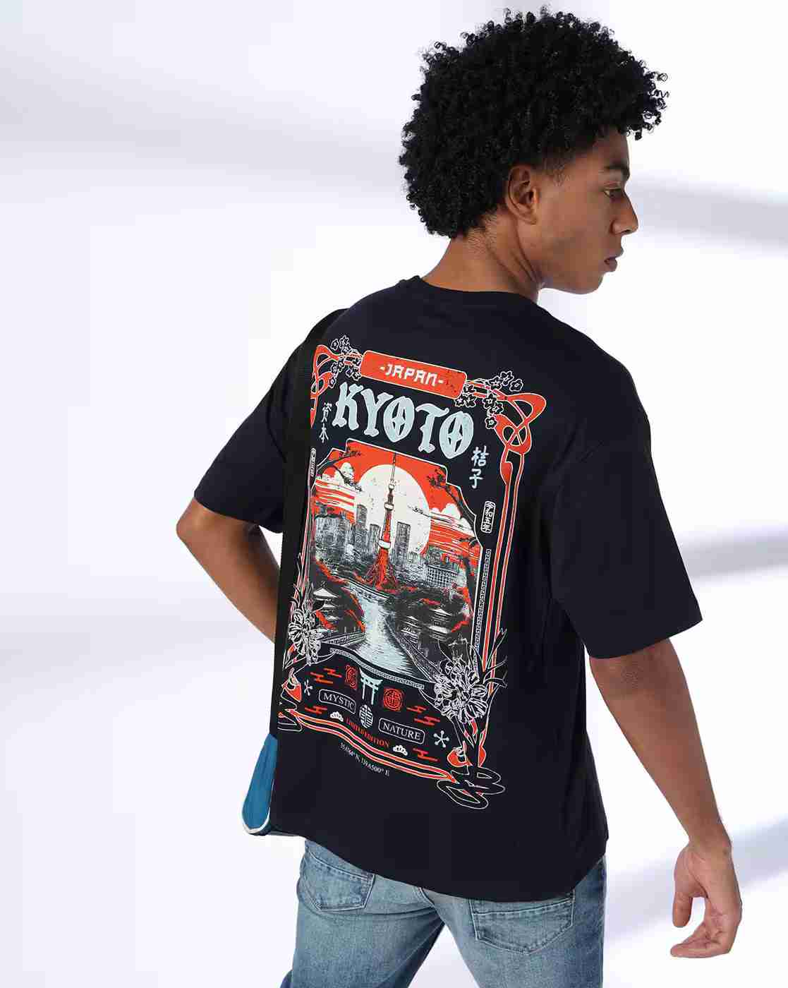 DNMX | Men Graphic Print Regular Fit Crew-Neck T-Shirt|0