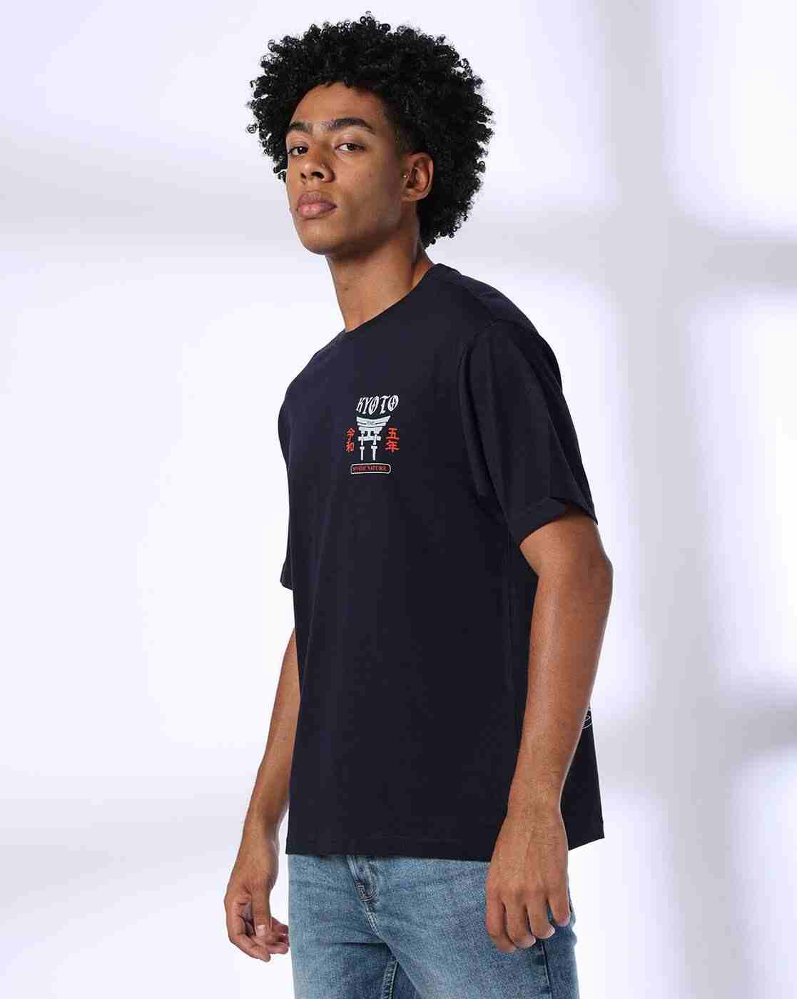 DNMX | Men Graphic Print Regular Fit Crew-Neck T-Shirt|1
