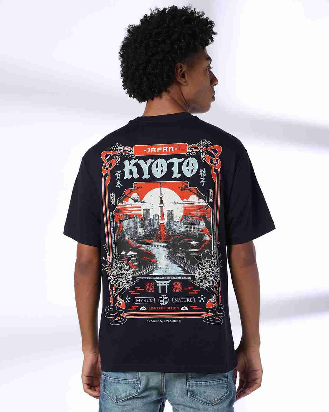 DNMX | Men Graphic Print Regular Fit Crew-Neck T-Shirt|2