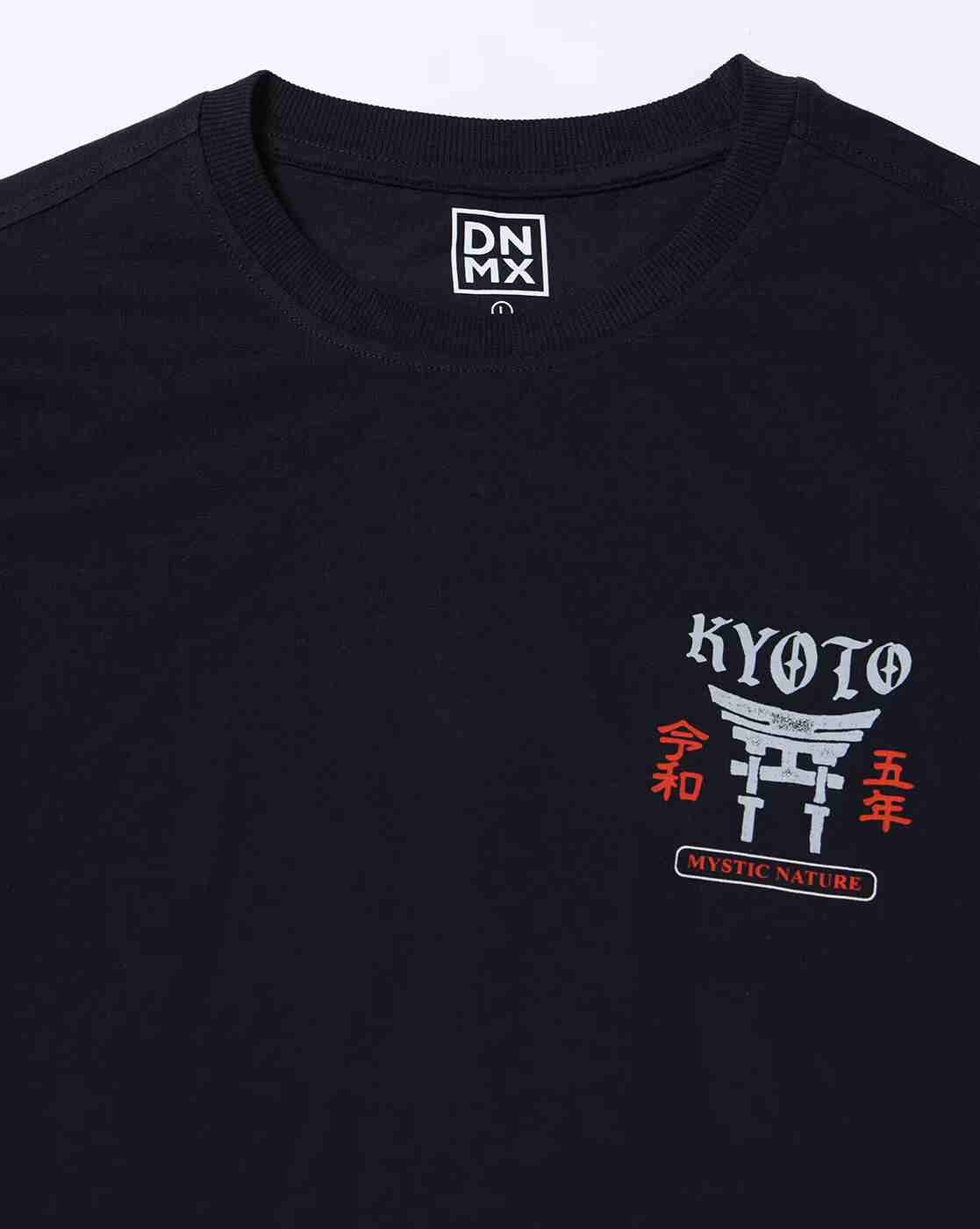 DNMX | Men Graphic Print Regular Fit Crew-Neck T-Shirt|5