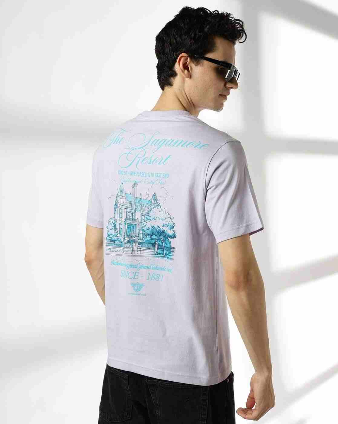DNMX | Men Graphic Print Regular Fit Crew-Neck T-Shirt|0