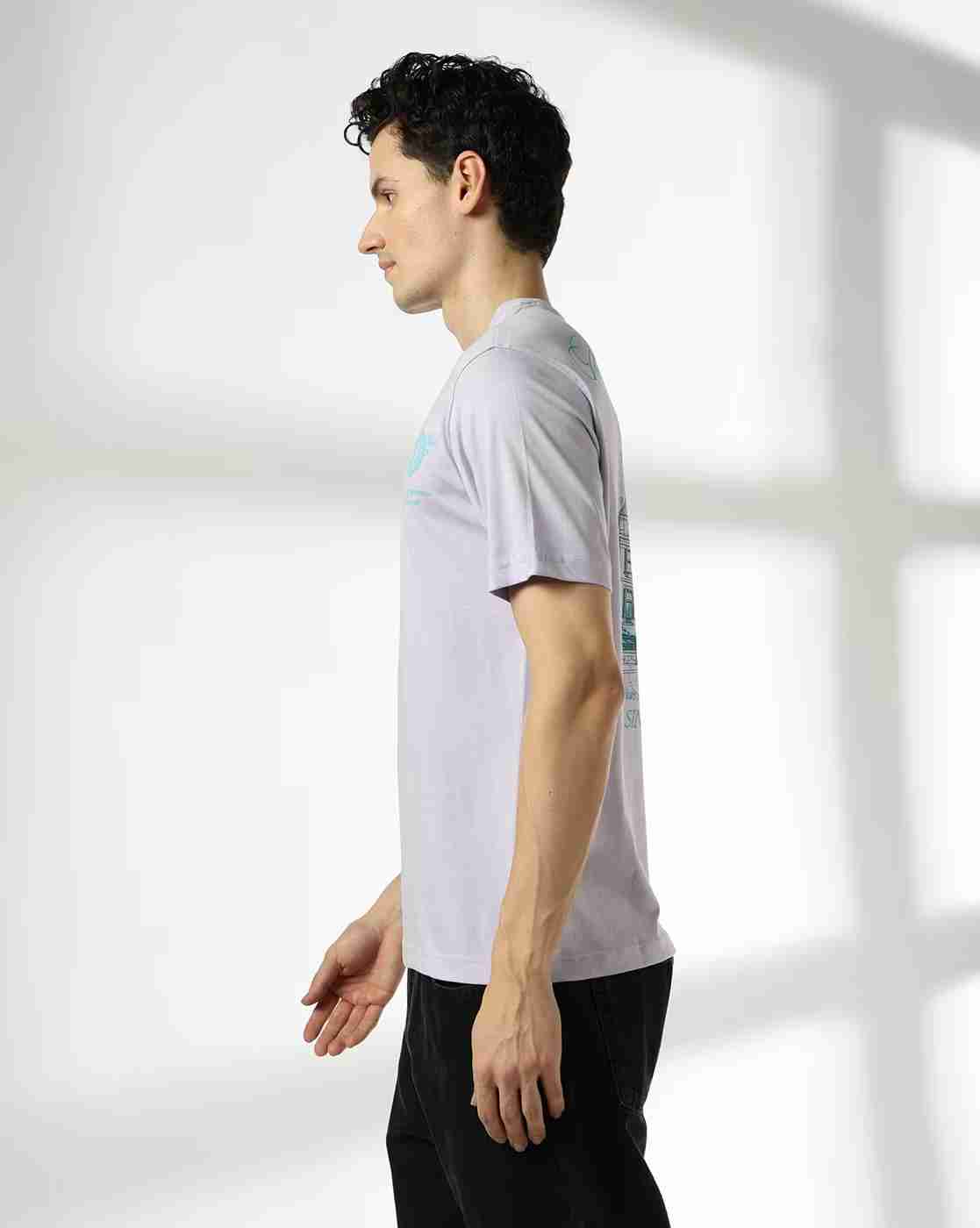 DNMX | Men Graphic Print Regular Fit Crew-Neck T-Shirt|1