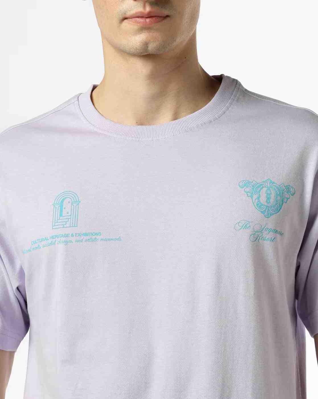 DNMX | Men Graphic Print Regular Fit Crew-Neck T-Shirt|4