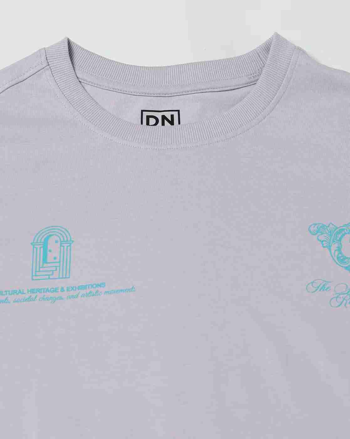 DNMX | Men Graphic Print Regular Fit Crew-Neck T-Shirt|5