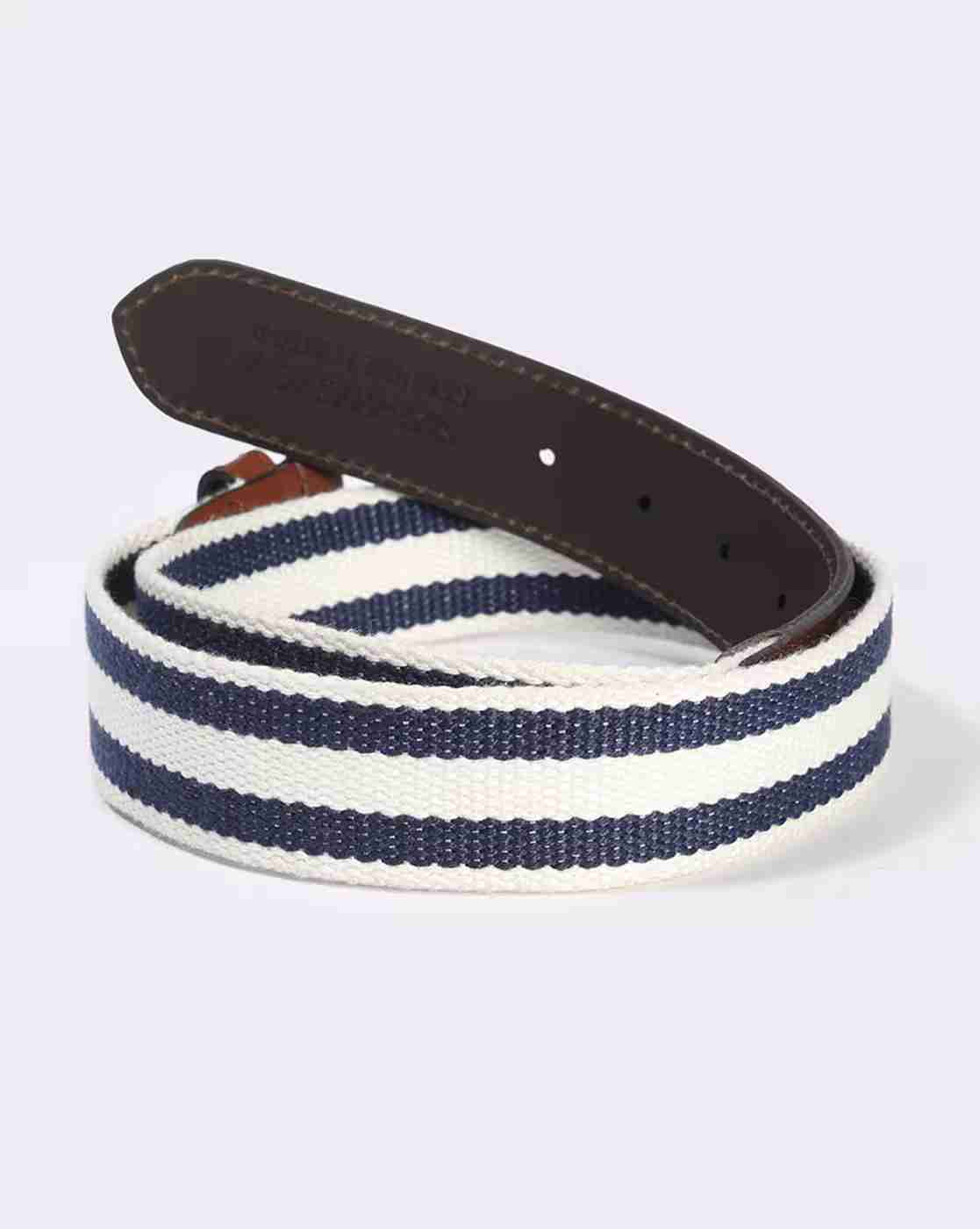 DNMX | Men Striped Leather Belt|1