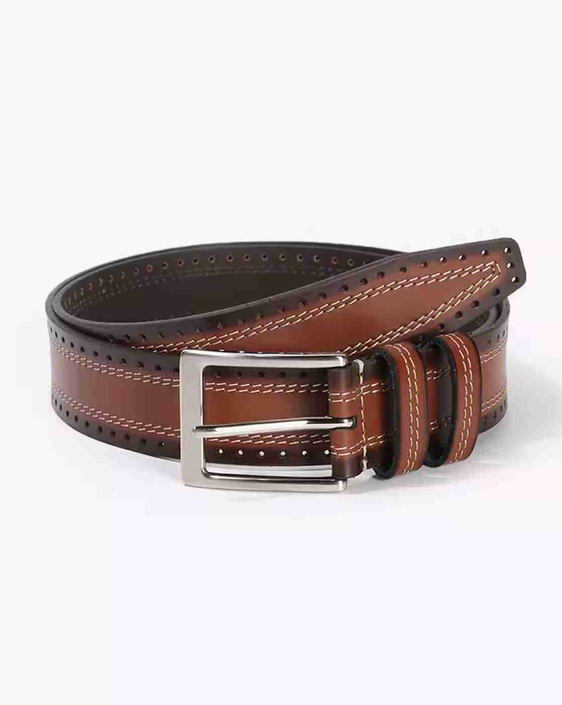 DNMX | Men Colourblock Perforated Belt|0