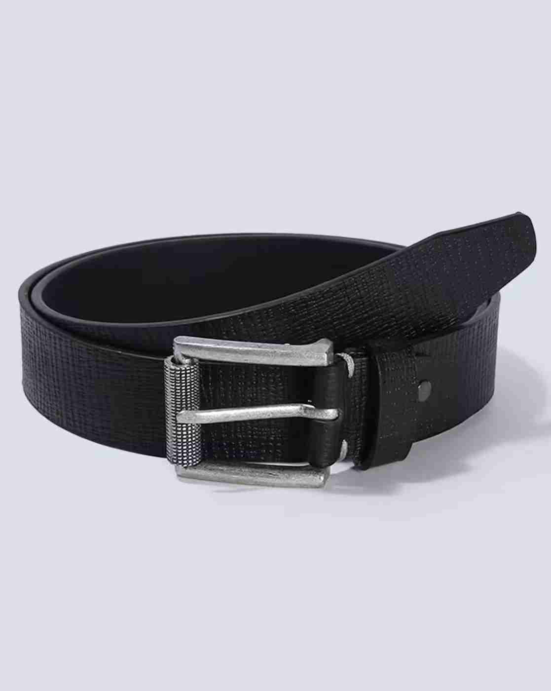 DNMX | Men Leather Belt with Tang-Buckle Closure|0