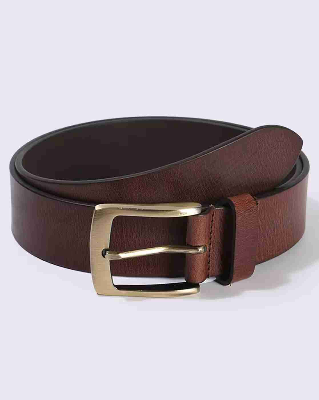 DNMX | Men Leather Belt with Pin-Buckle Closure|0