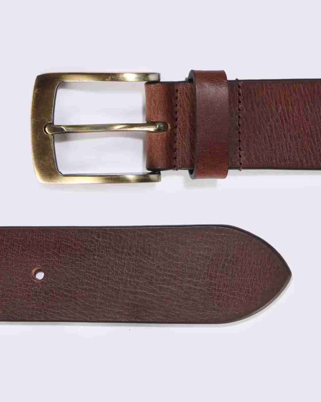 DNMX | Men Leather Belt with Pin-Buckle Closure|2