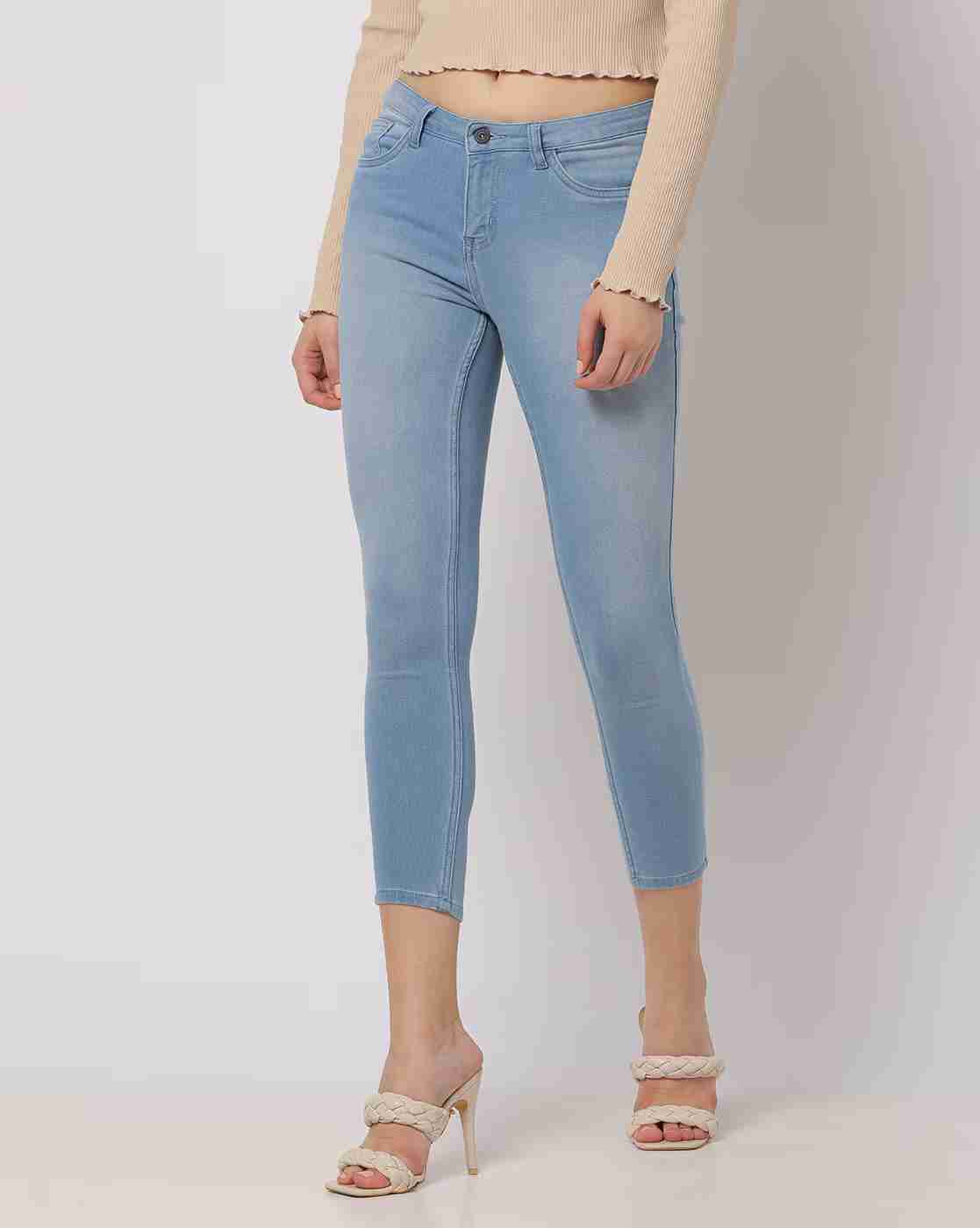 DNMX | Women Light-Wash Skinny Fit Jeans|0
