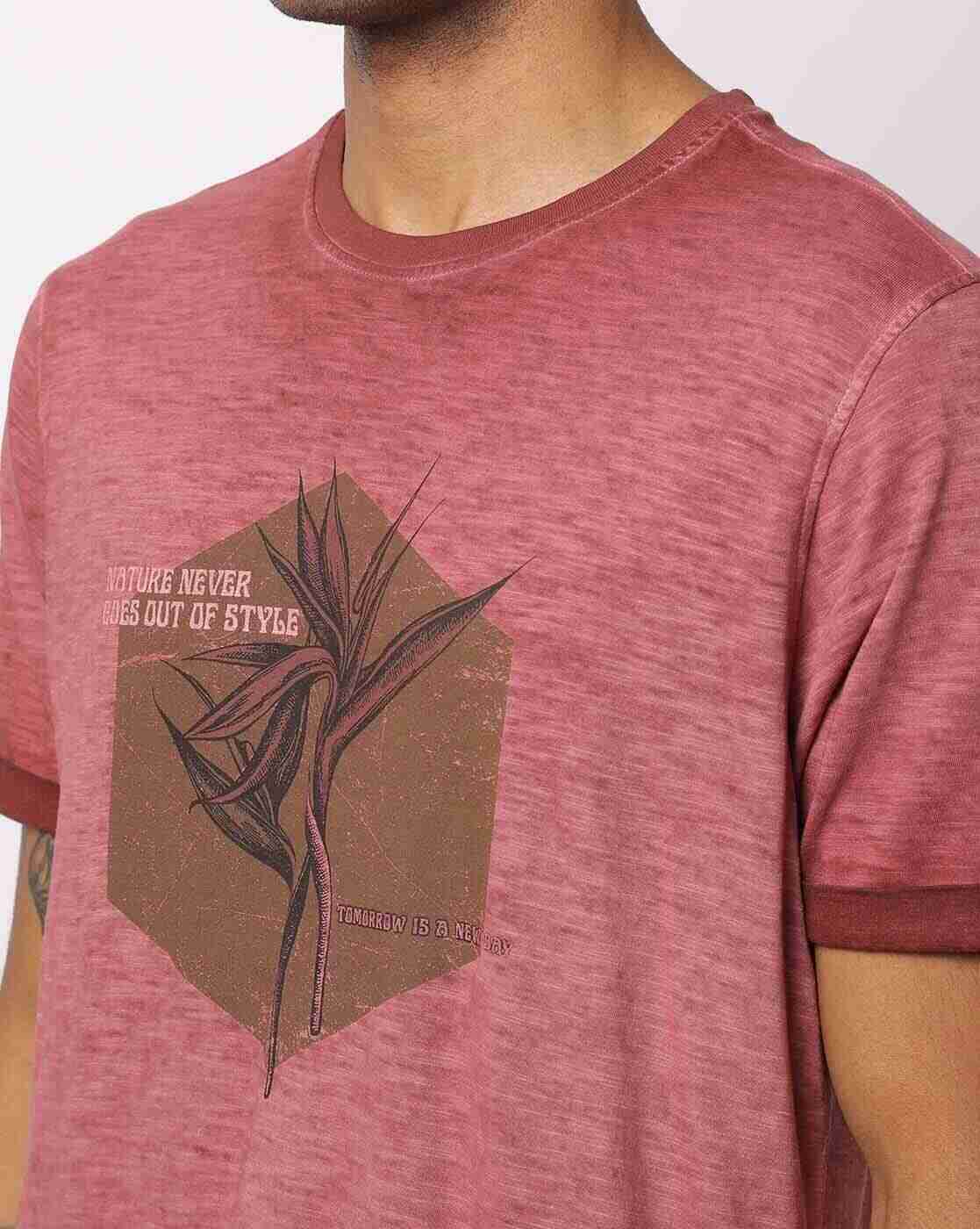 DNMX | Graphic Print Slim Fit Crew-Neck T-Shirt|3