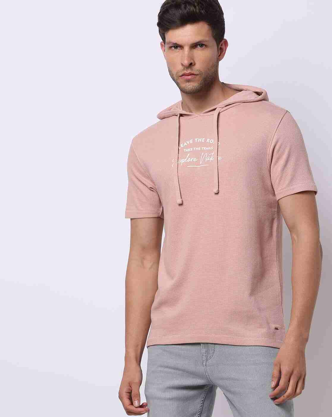 DNMX | Slim Fit Typographic Print Hooded T-Shirt|0