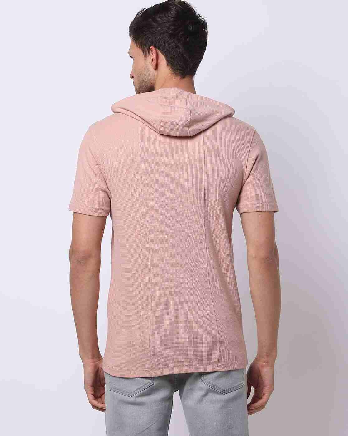 DNMX | Slim Fit Typographic Print Hooded T-Shirt|1