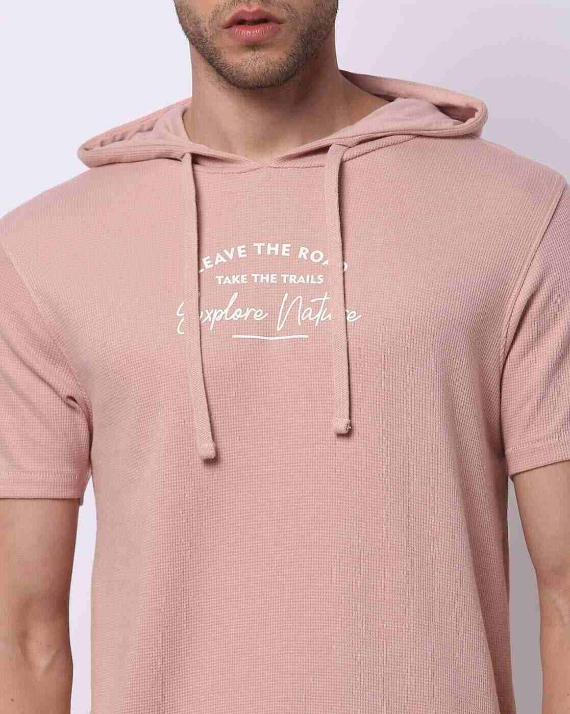 DNMX | Slim Fit Typographic Print Hooded T-Shirt|2