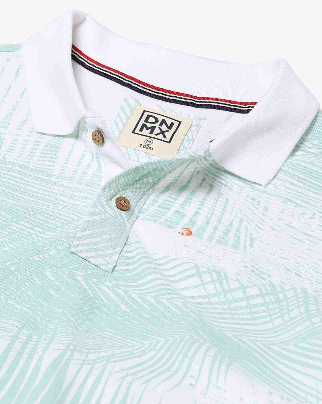 DNMX | Printed Slim Fit Polo T-Shirt|4