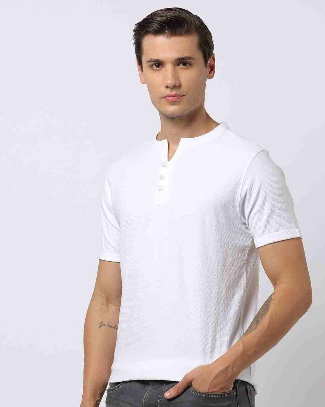 Slim Fit Cotton Henley T-Shirt