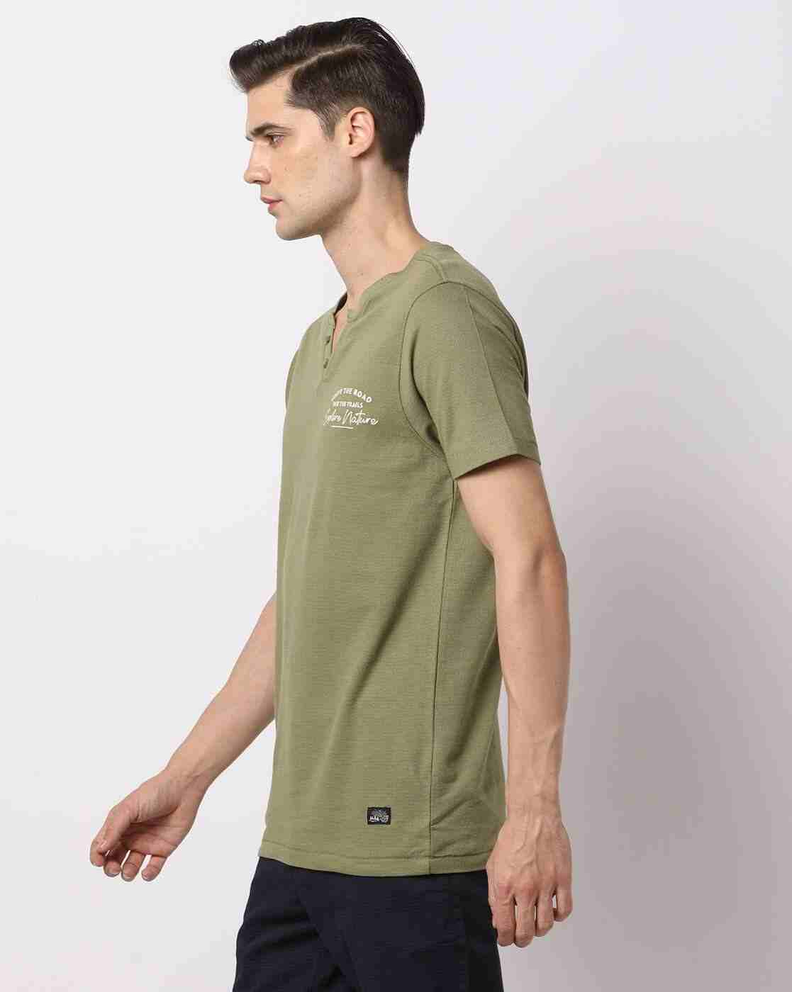DNMX | Slim Fit Henley T-Shirt|1