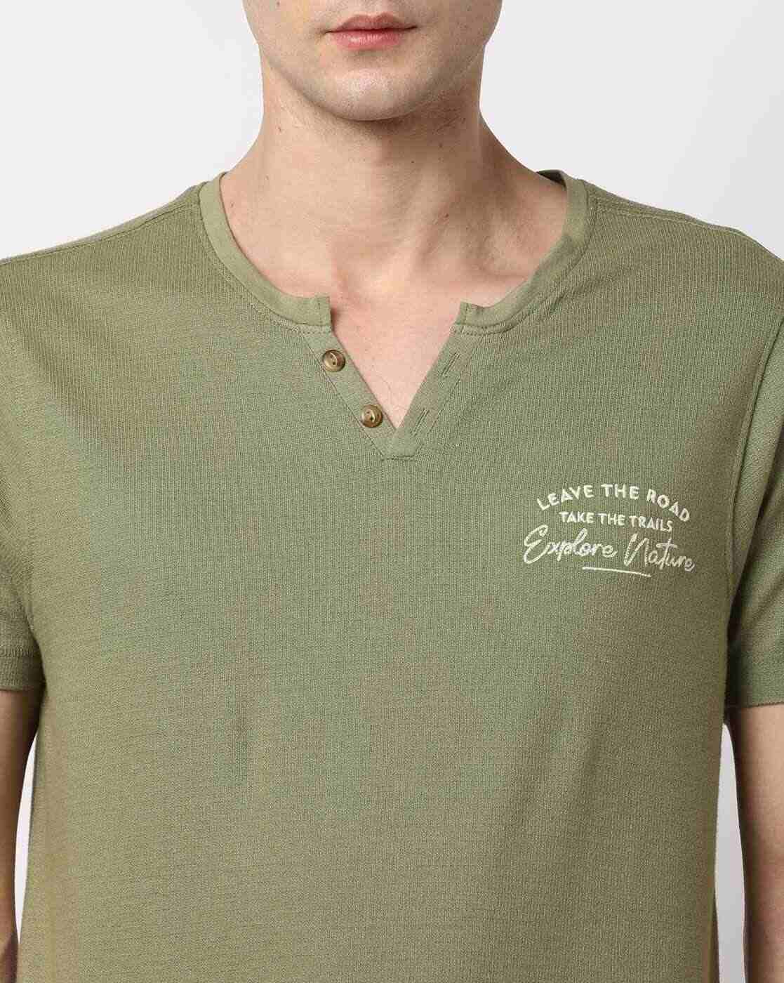 DNMX | Slim Fit Henley T-Shirt|4