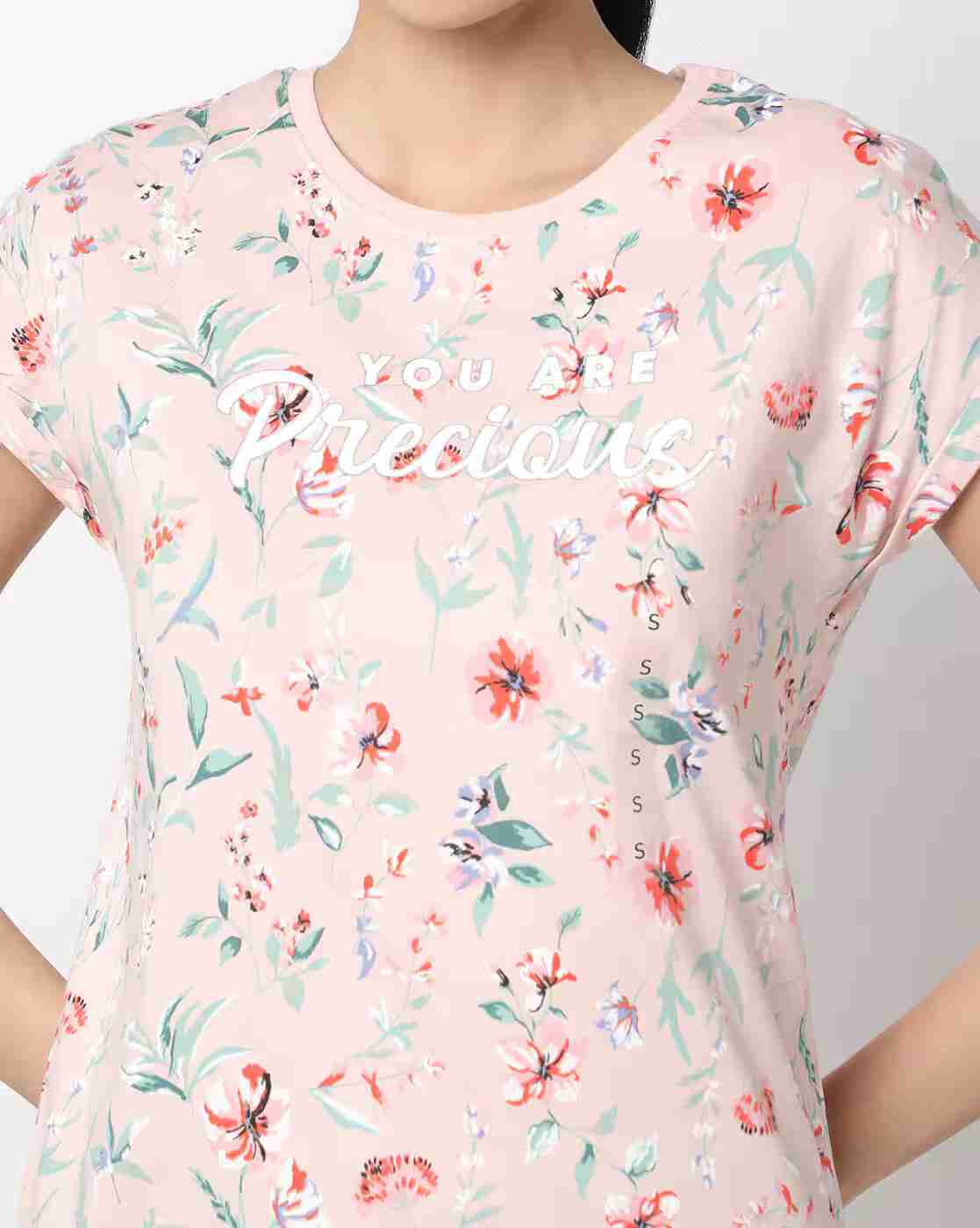 DNMX | Floral Print Crew-Neck T-Shirt|2