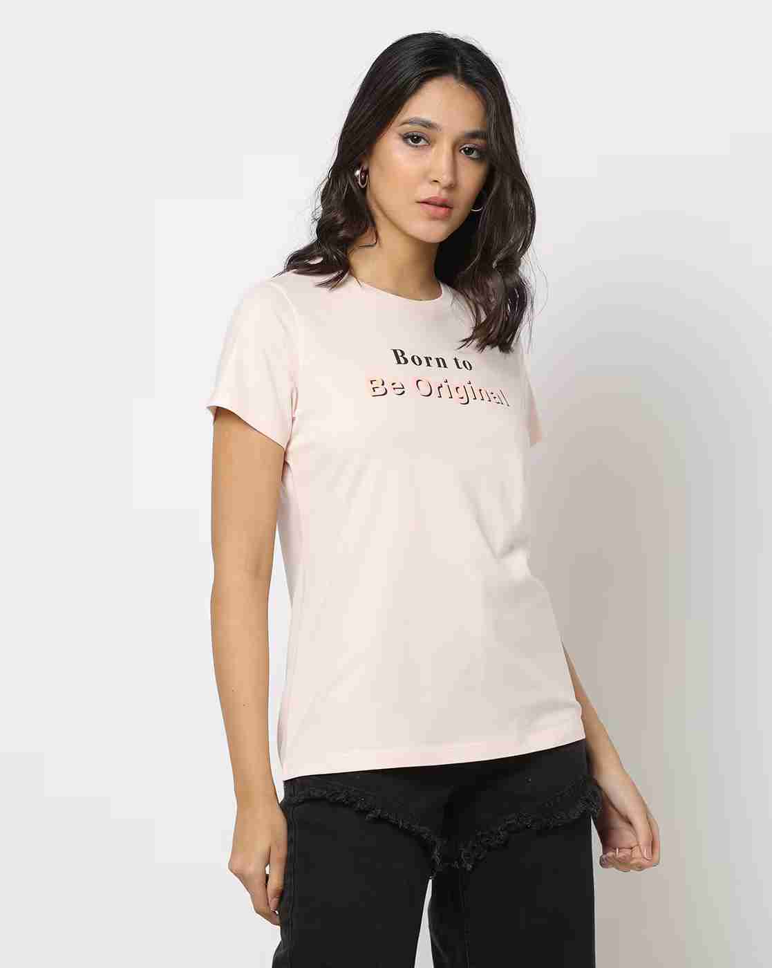 DNMX | Typographic Print Crew-Neck T-Shirt|1