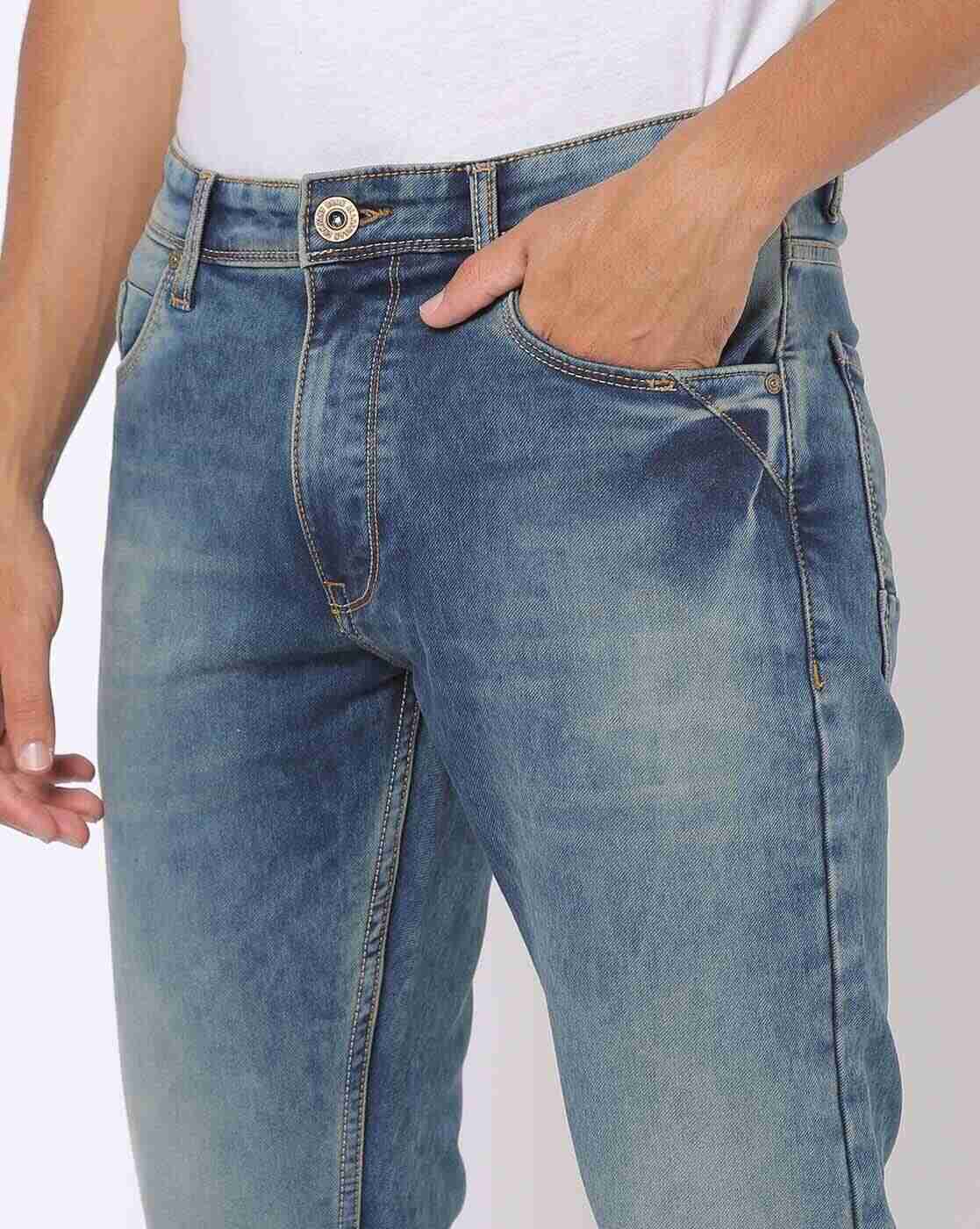 DNMX | Men Mid-Wash Slim Fit Jeans|3