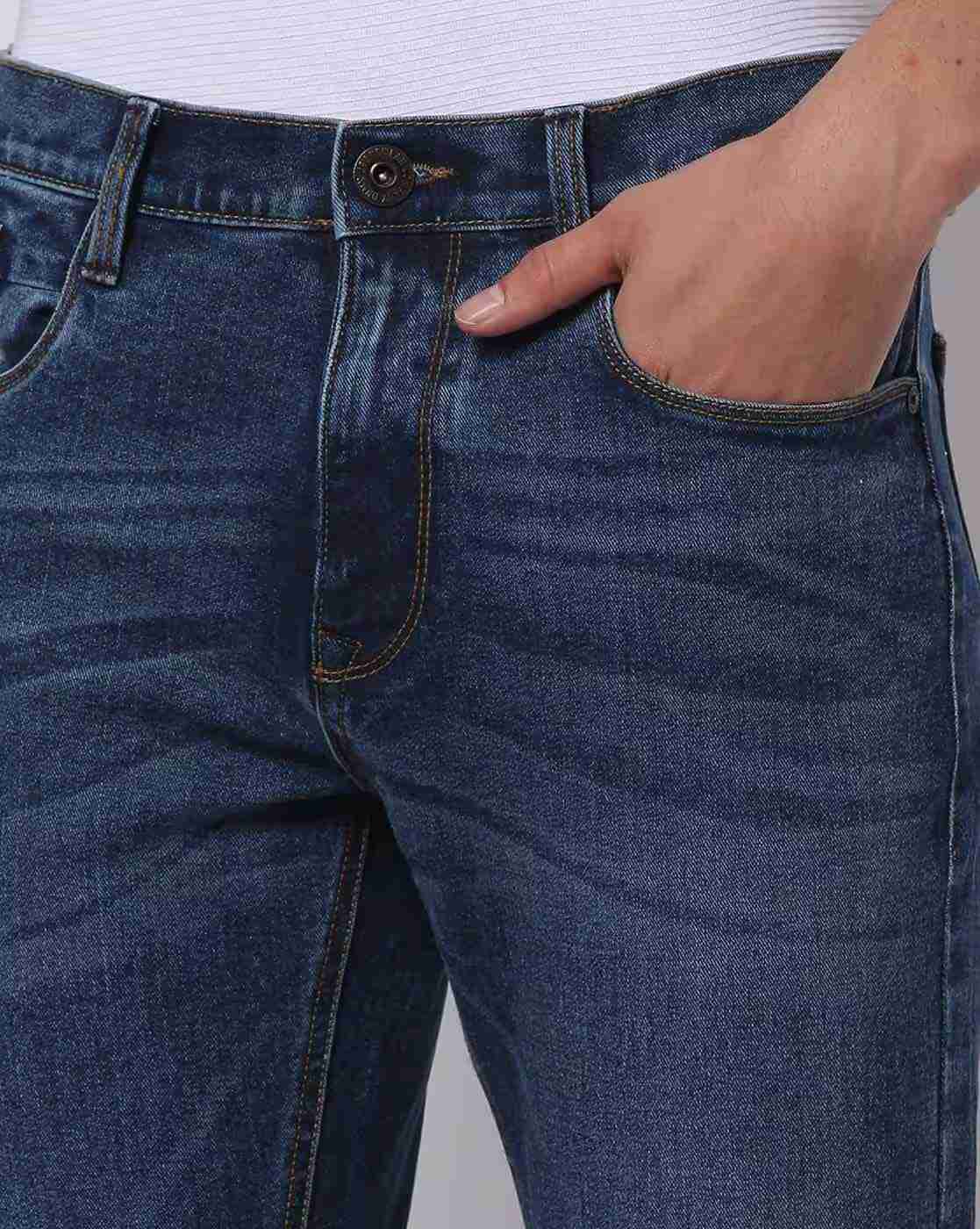 DNMX | Men Lightly Washed Skinny Fit Jeans|3