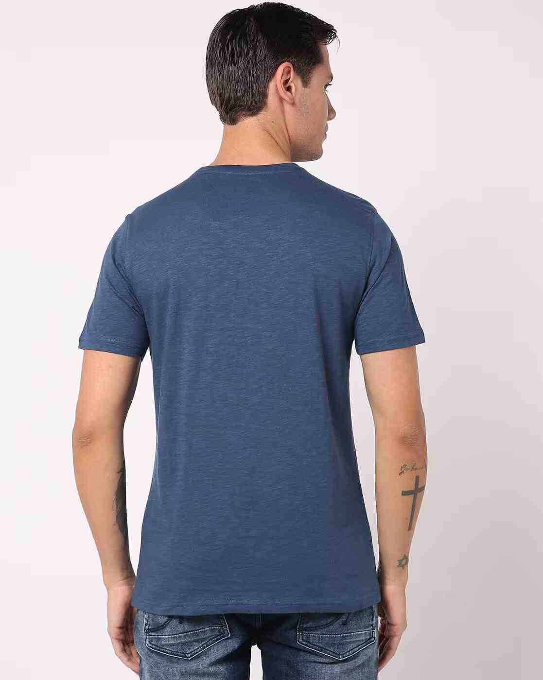 DNMX | Graphic Print Slim Fit Crew-Neck T-Shirt|2