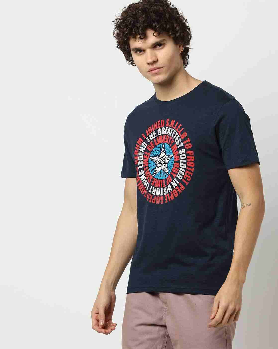 DNMX | Slim Fit Typographic Print Crew-Neck T-Shirt|2