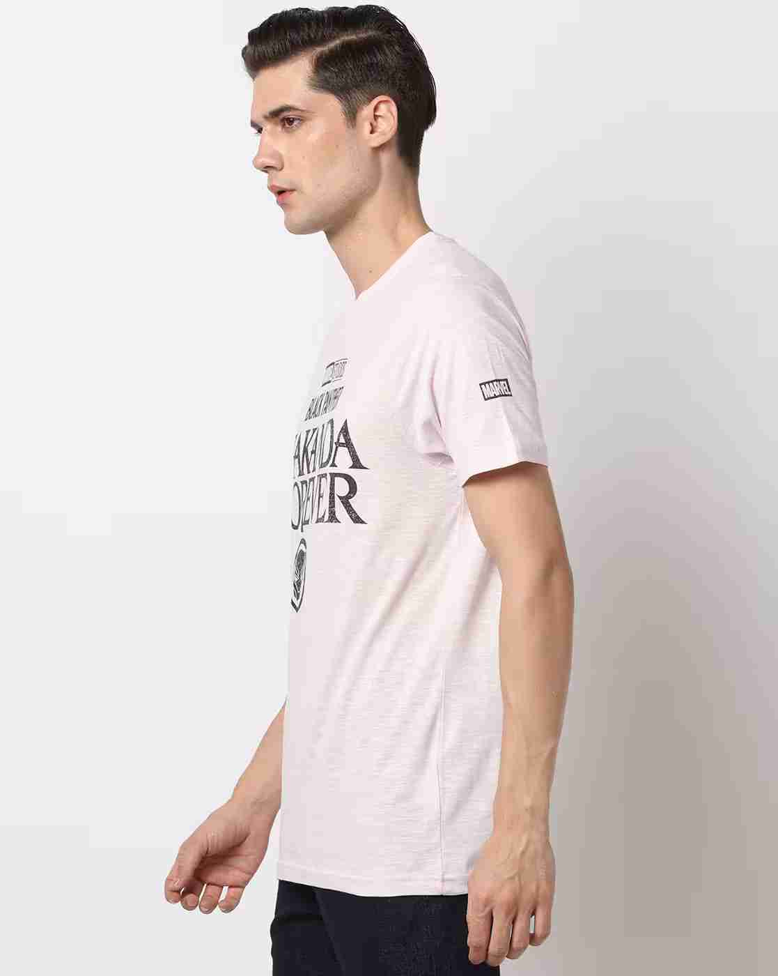 DNMX | Typography Print Slim Fit Crew-Neck T-Shirt|1