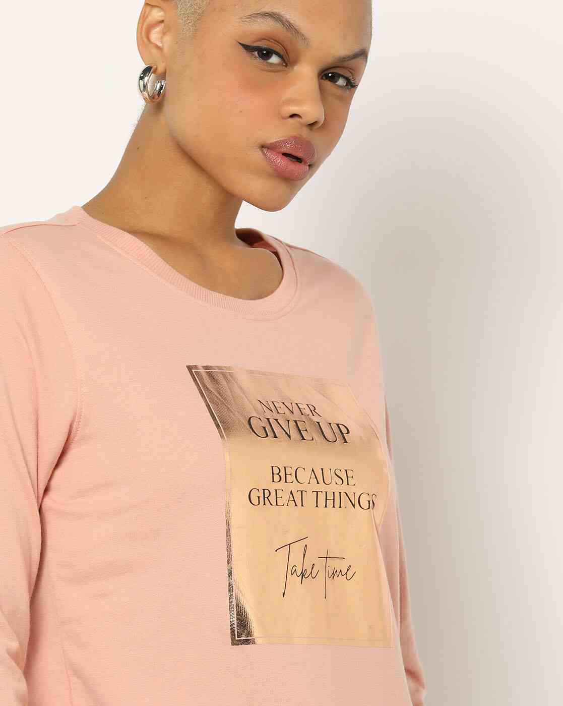 DNMX | Typographic Print Crew-Neck Sweatshirt|3