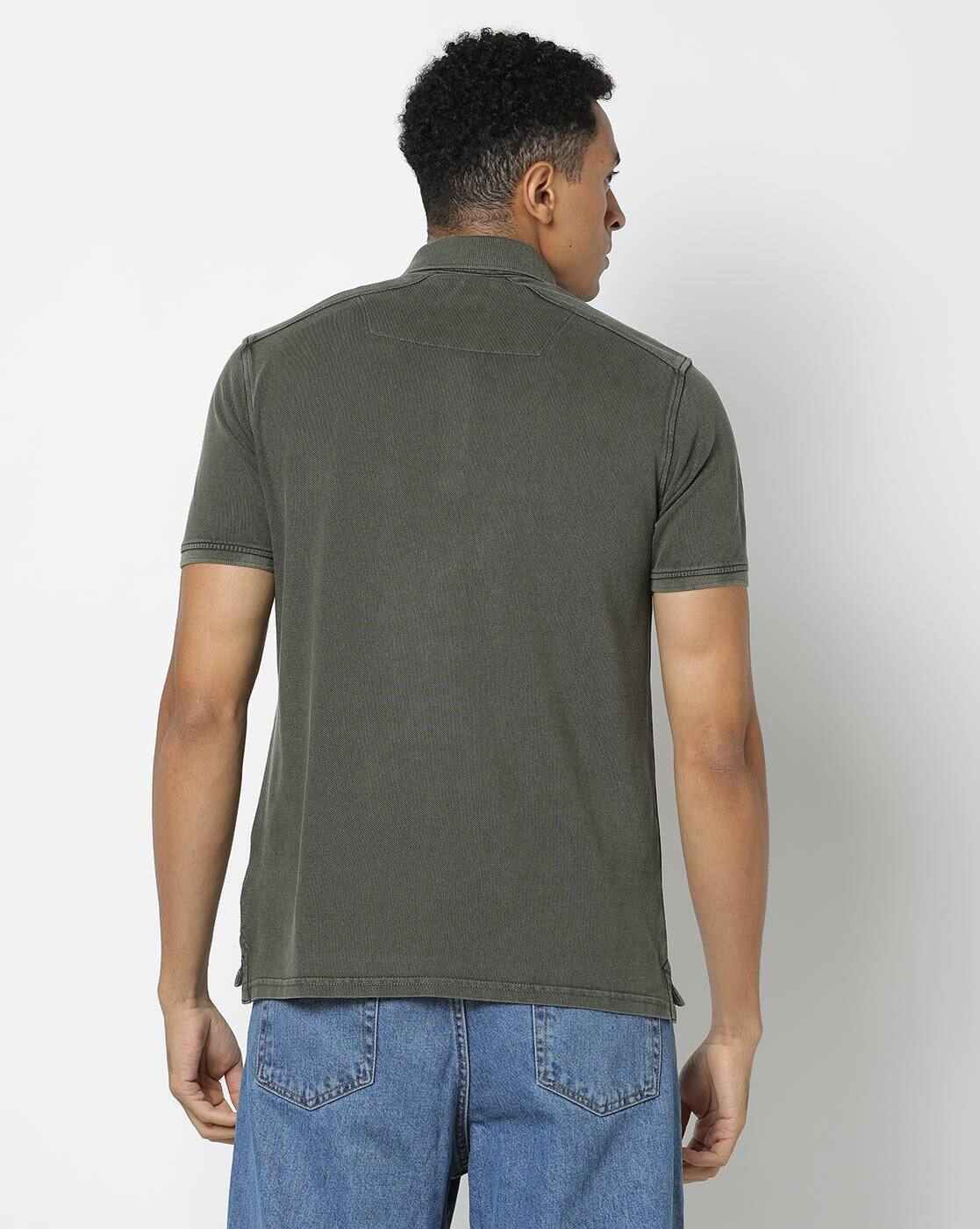 DNMX | Slim Fit Polo T-Shirt with Spread Collar|2