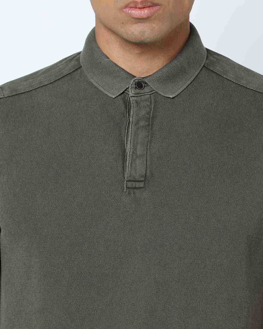 DNMX | Slim Fit Polo T-Shirt with Spread Collar|3