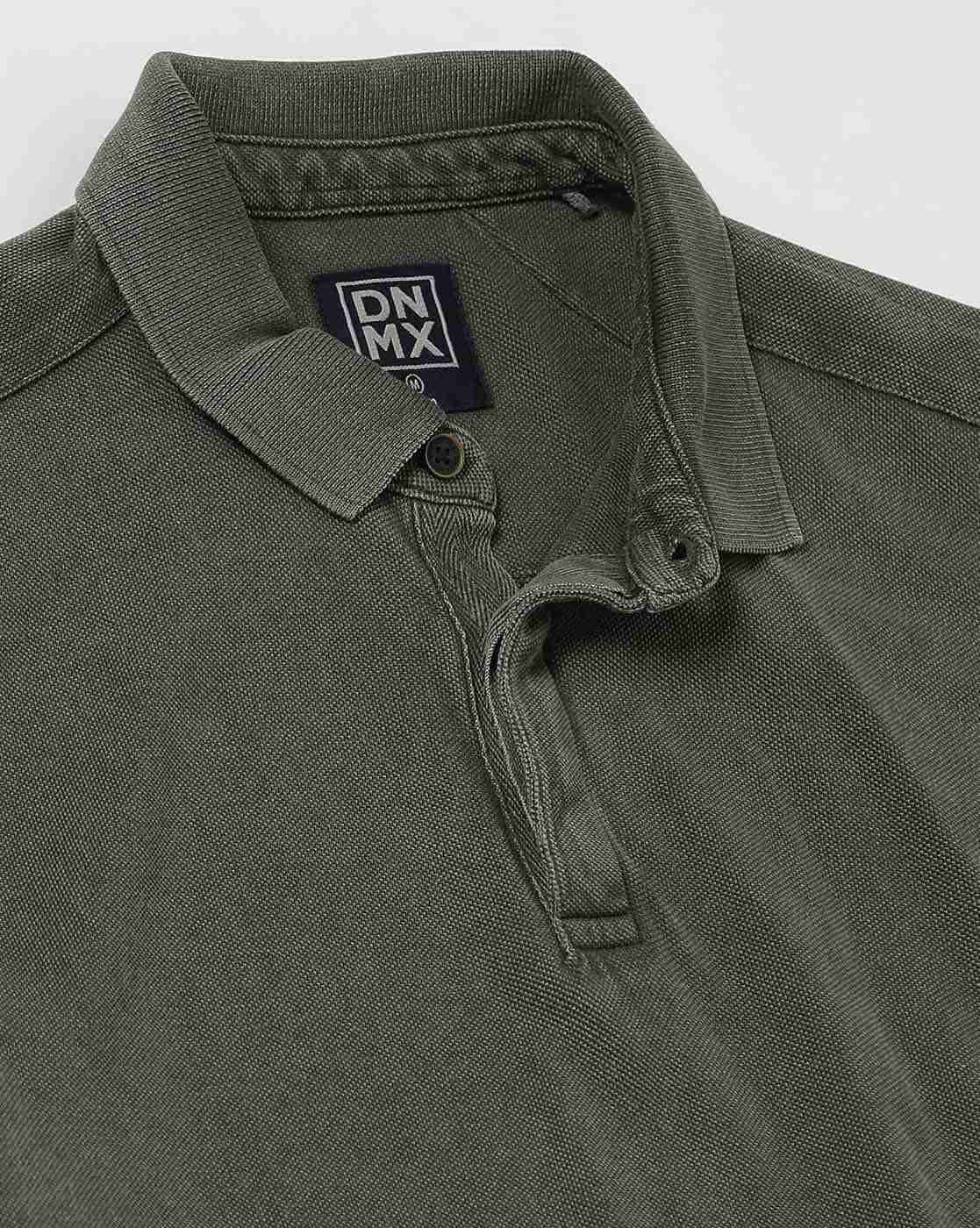 DNMX | Slim Fit Polo T-Shirt with Spread Collar|4