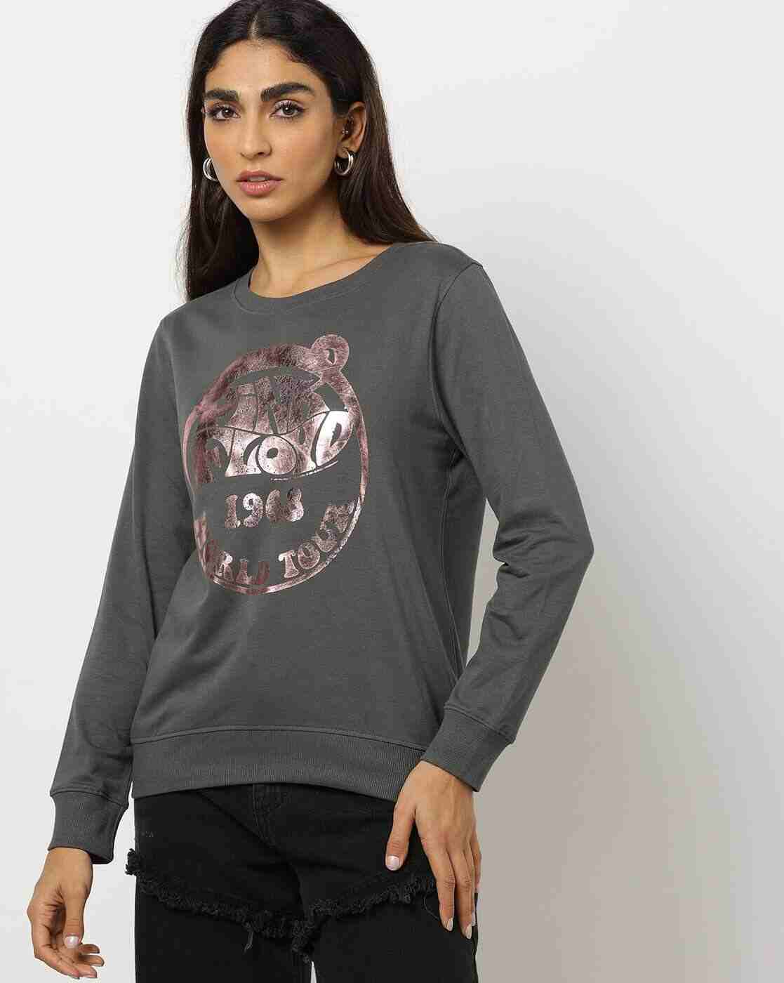DNMX | Typographic Print Round-Neck Sweatshirt|0