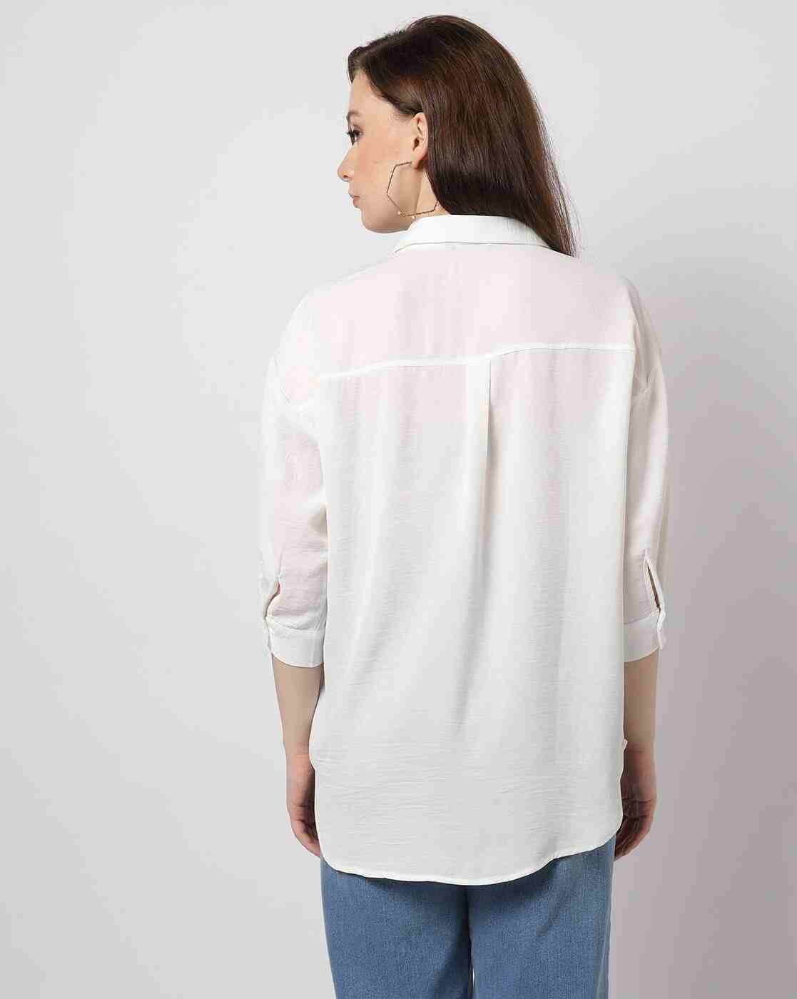DNMX | Shirt with Spread Collar|2