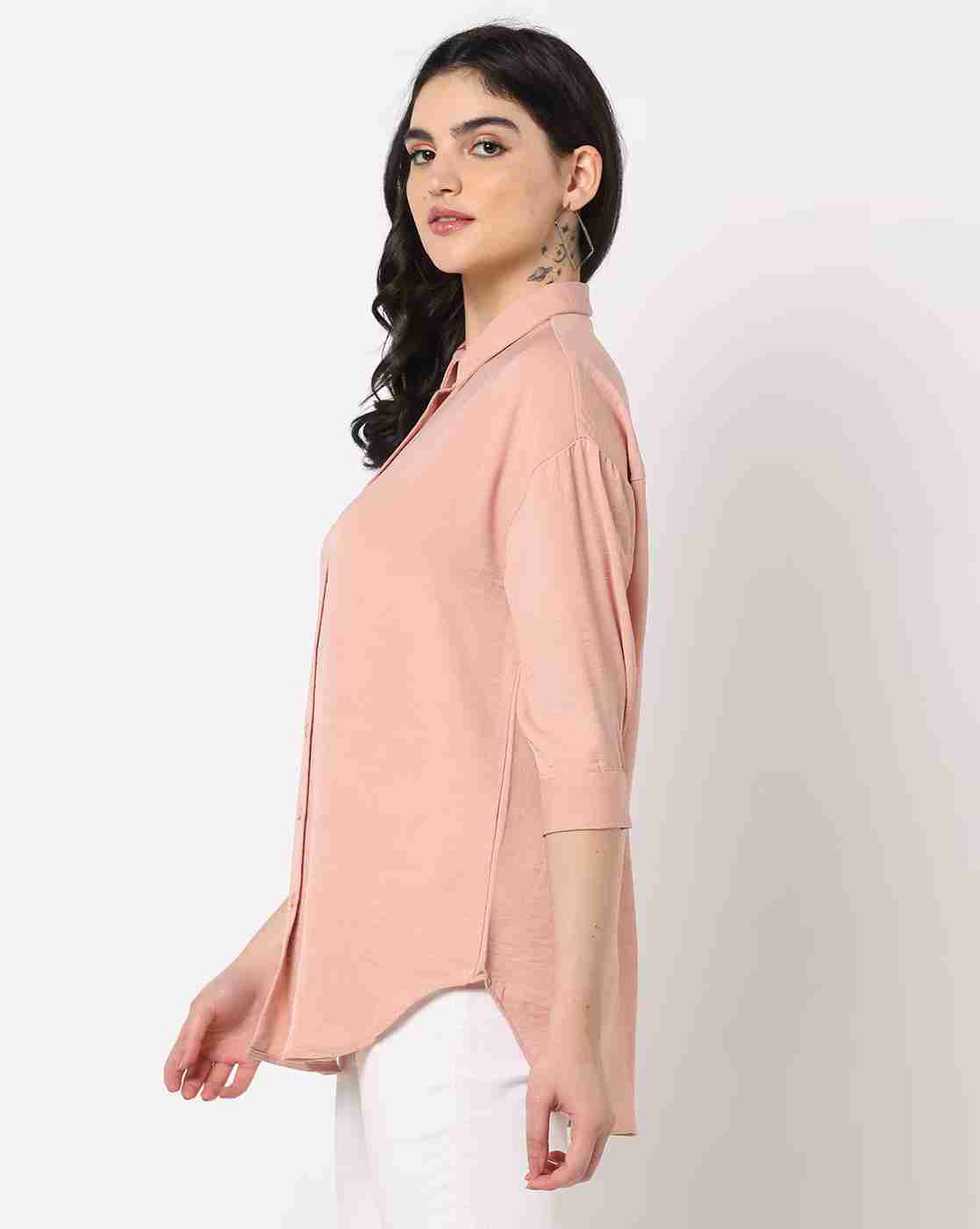 DNMX | Shirt with Spread Collar|1