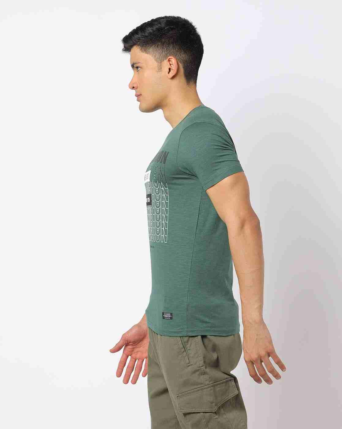 DNMX | Typographic Print Slim Fit Crew-Neck T-Shirt|1