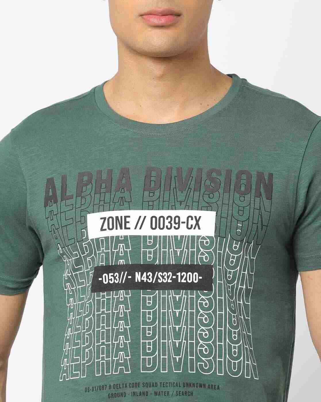 DNMX | Typographic Print Slim Fit Crew-Neck T-Shirt|3