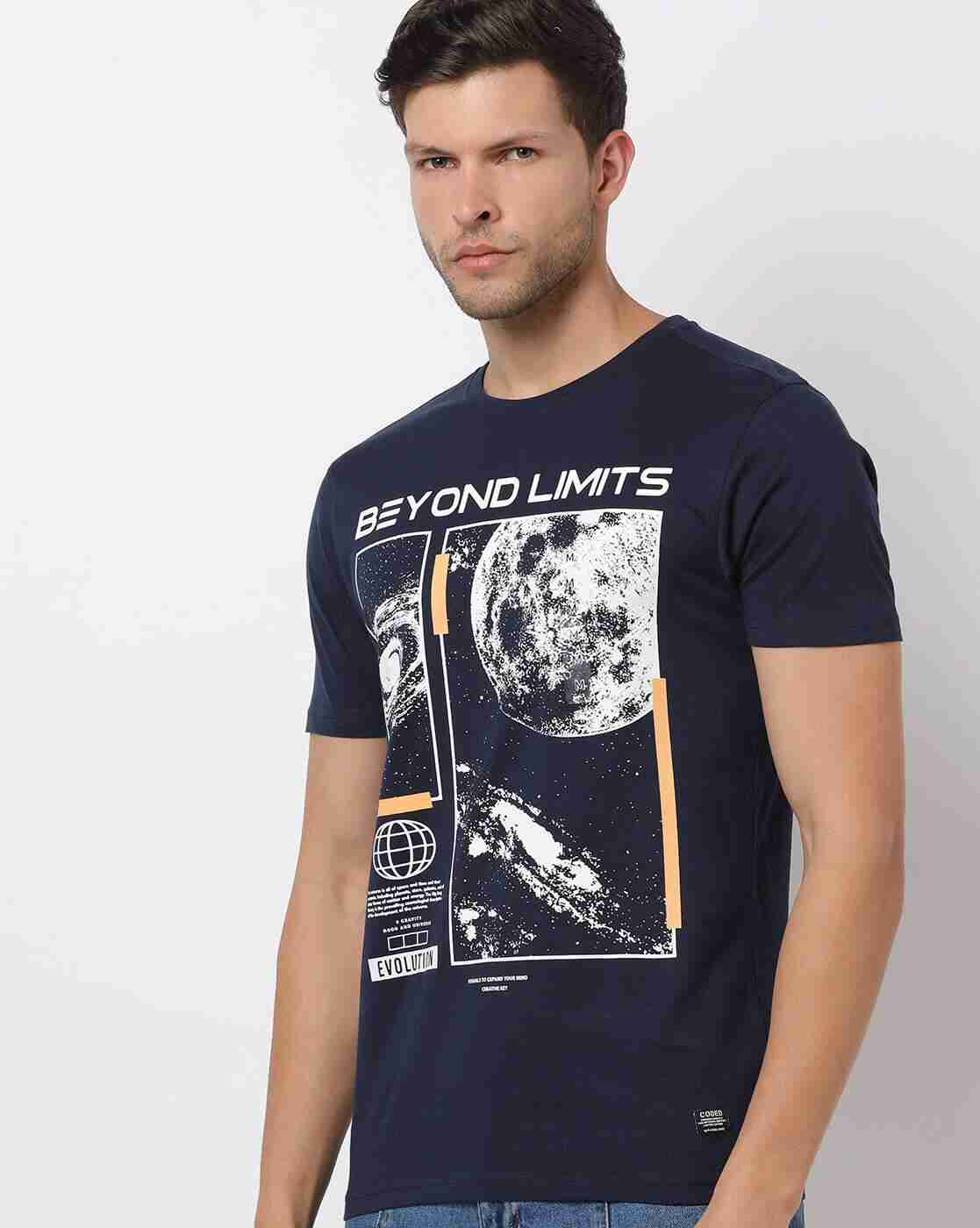 DNMX | Graphic Print Slim Fit Crew-Neck T-Shirt|0