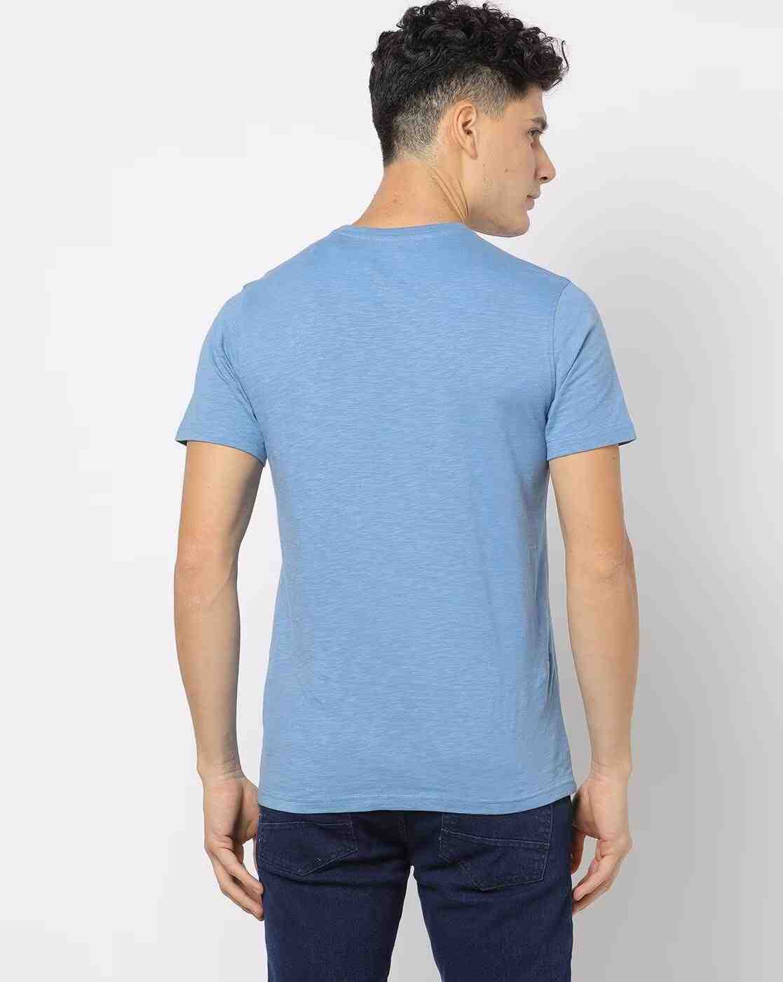 DNMX | Graphic Print Slim Fit Crew-Neck T-Shirt|1