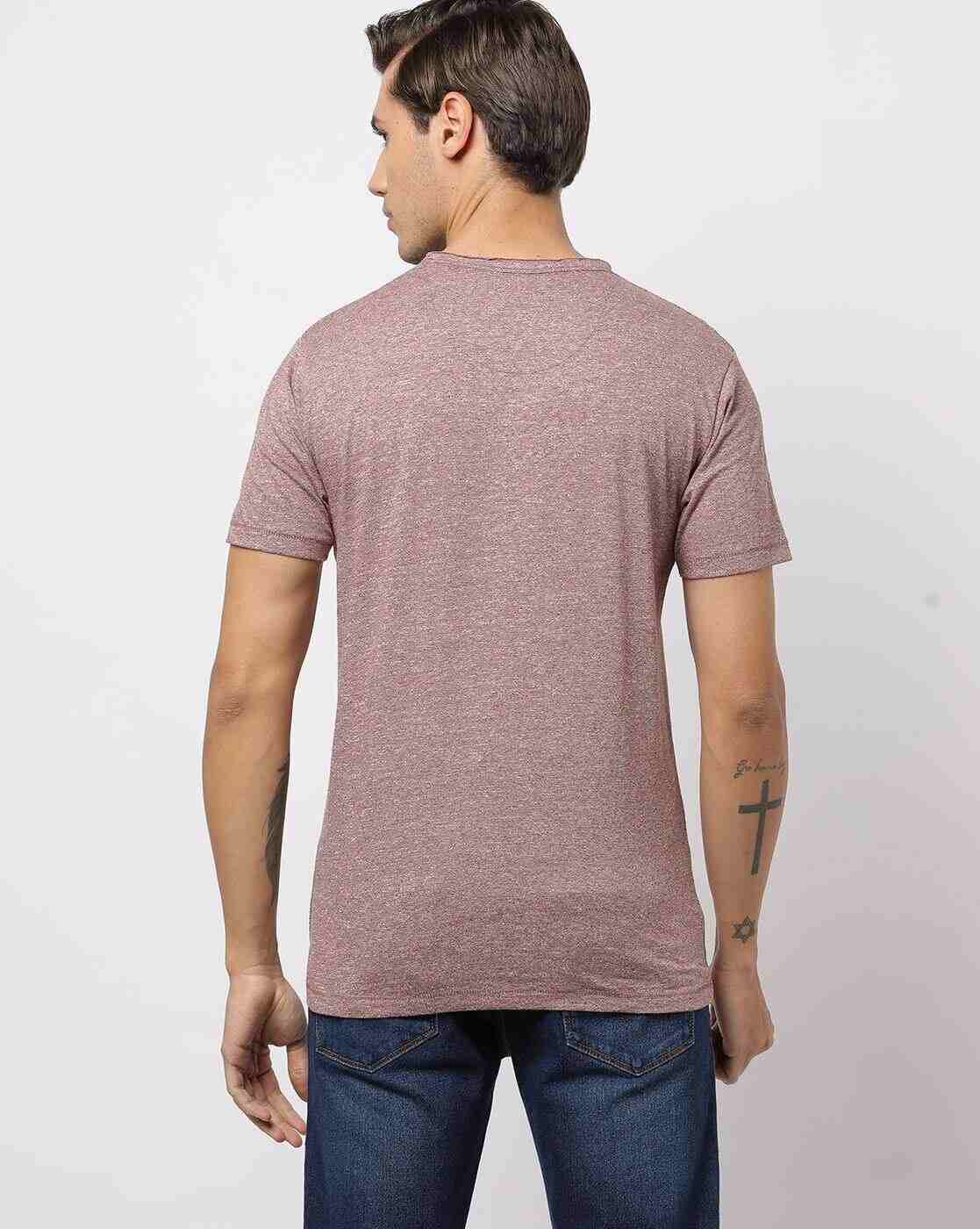 DNMX | Heathered Slim Fit Crew-Neck T-Shirt|1