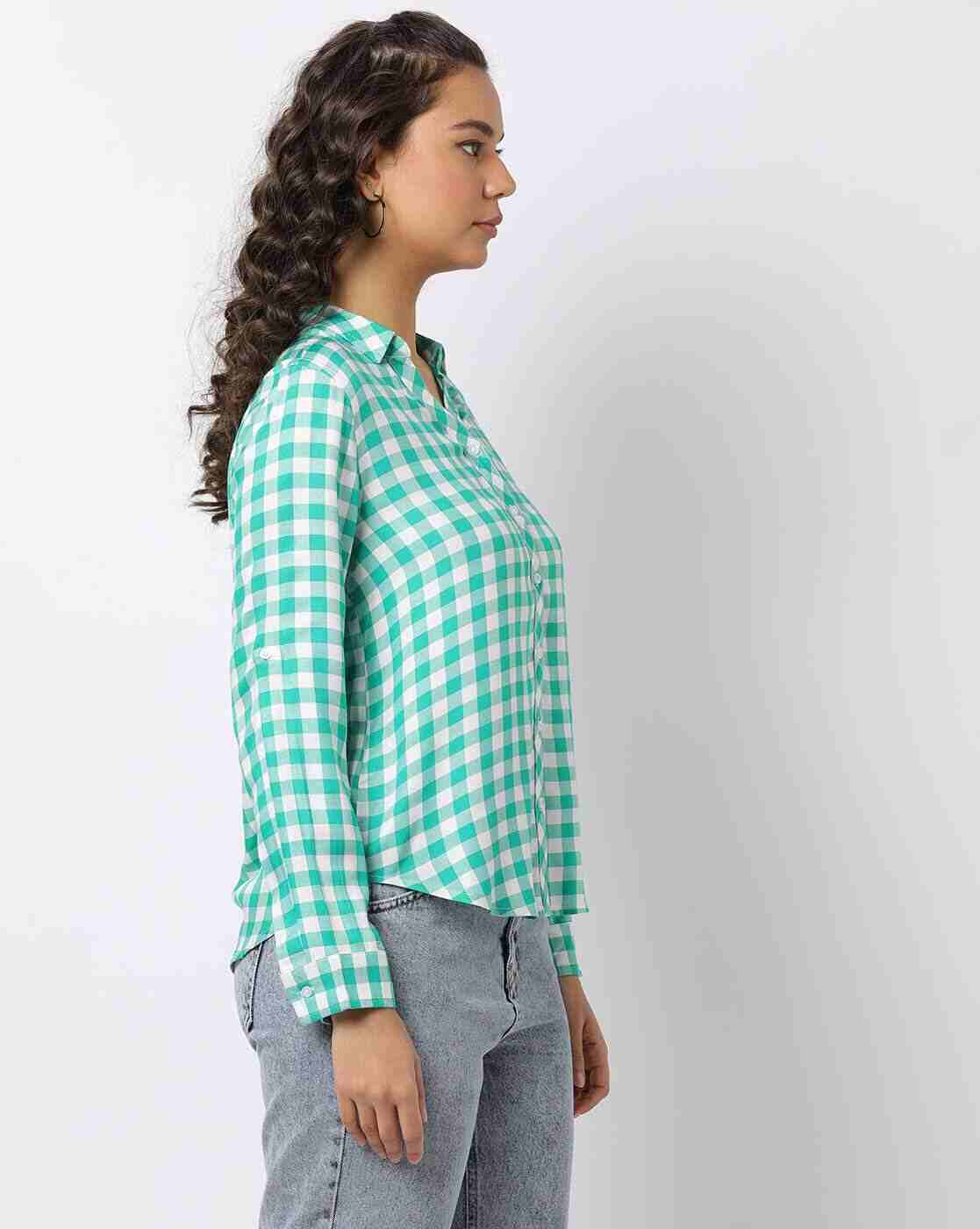 DNMX | Checked Shirt with Roll-Up Sleeves|1