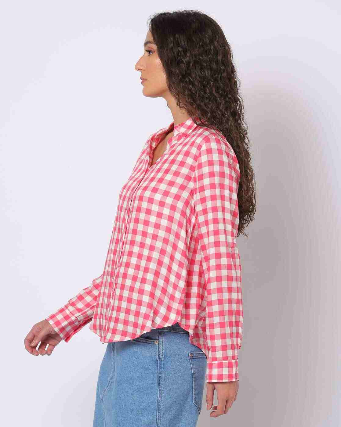 DNMX | Checked Shirt with Roll-Up Sleeves|1