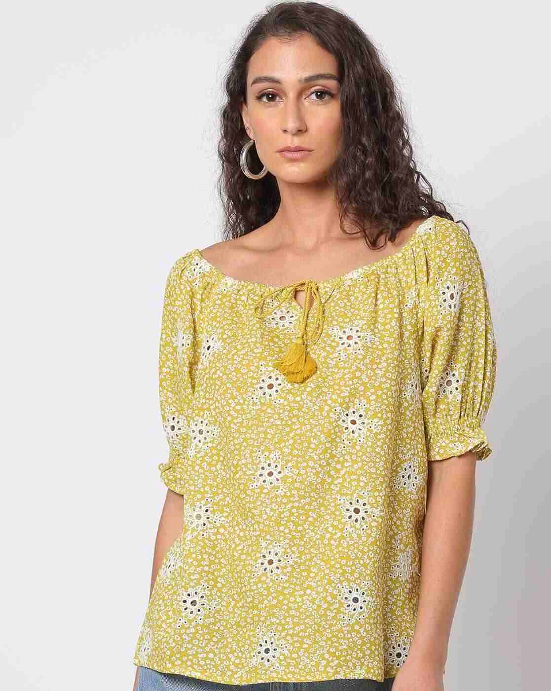 DNMX | Schiffli Embroidered Top|0