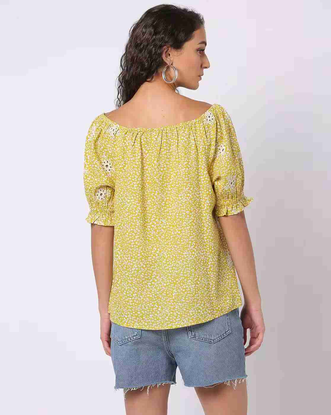 DNMX | Schiffli Embroidered Top|1
