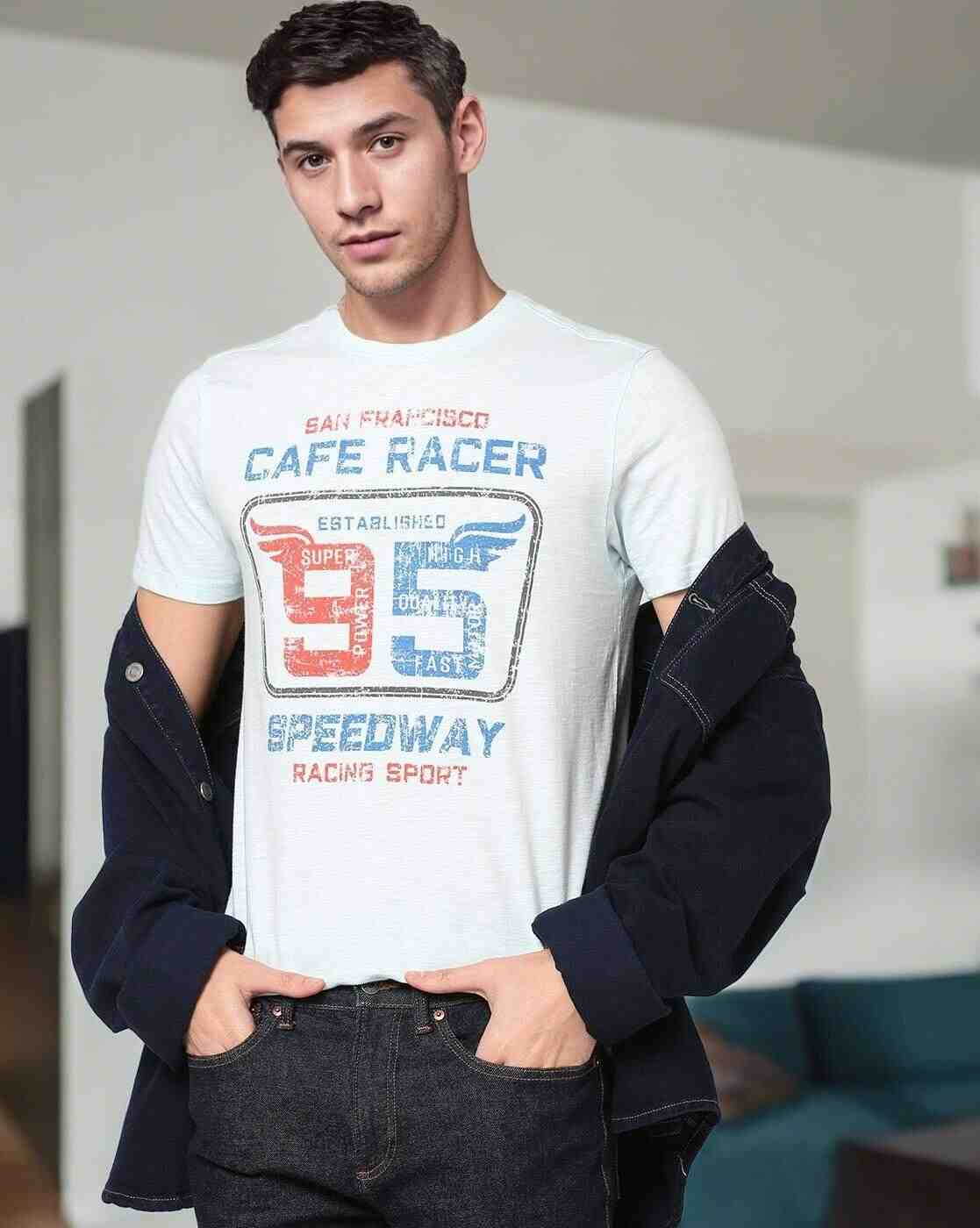 DNMX | Men Printed Slim Fit T-Shirt|0