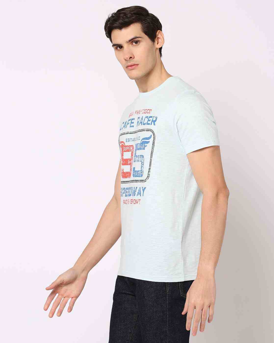 DNMX | Men Printed Slim Fit T-Shirt|1