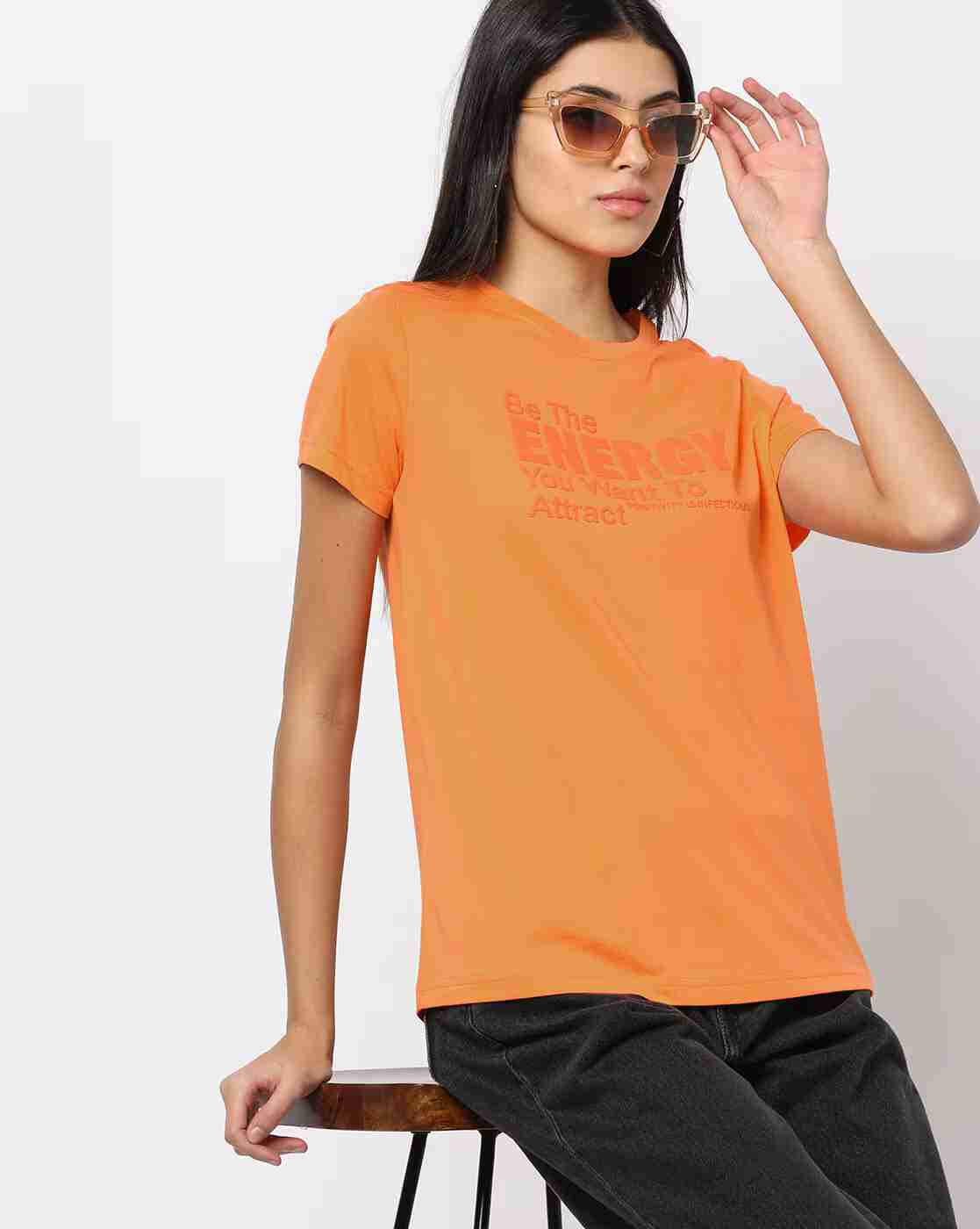 DNMX | Typographic Print Slim Fit Crew-Neck T-Shirt|0