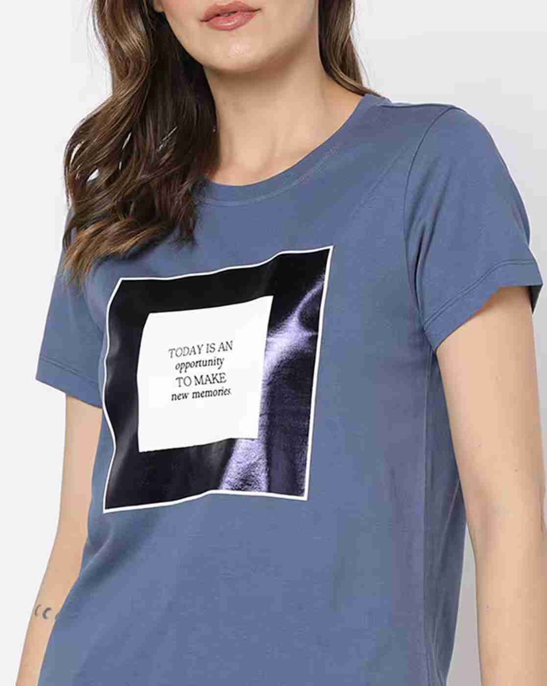 DNMX | Graphic Print Slim Fit Crew-Neck T-Shirt|3