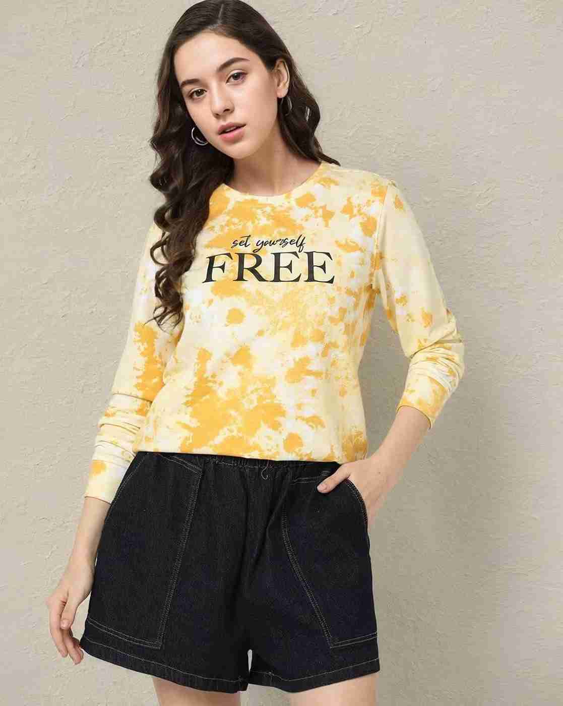 DNMX | Women Tie & Dye Print Relaxed Fit Sweatshirt|0